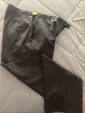 Bachrach Men's Charcoal Gray Dress Pants
